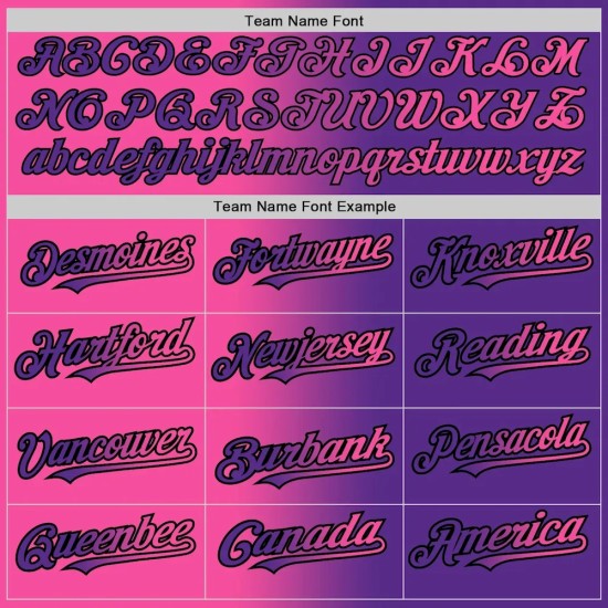 Custom Purple Pink-Black Gradient Fashion Two-Button Unisex Softball Jersey Custom Purple Pink-Black Gradient Fashion Two-Button Unisex Softball Jersey