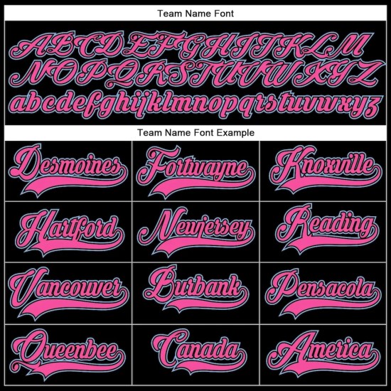 Custom Black Pink-Light Blue Hockey Lace Neck Jersey Custom Black Pink-Light Blue Hockey Lace Neck Jersey