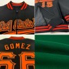 Custom Kelly Green White-Black Bomber Varsity Letterman Zipper Jacket Custom Kelly Green White-Black Bomber Varsity Letterman Zipper Jacket