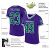 Custom Purple Kelly Green-White Mesh Authentic Throwback Football Jersey Custom Purple Kelly Green-White Mesh Authentic Throwback Football Jersey