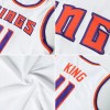 Custom White Red-Gold Authentic Throwback Basketball Jersey Custom White Red-Gold Authentic Throwback Basketball Jersey