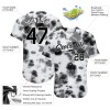 Custom Tie Dye Black-White 3D Steel Authentic Baseball Jersey Custom Tie Dye Black-White 3D Steel Authentic Baseball Jersey