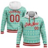 Custom Stitched Aqua Red-White 3D Christmas Sports Pullover Sweatshirt Hoodie Custom Stitched Aqua Red-White 3D Christmas Sports Pullover Sweatshirt Hoodie