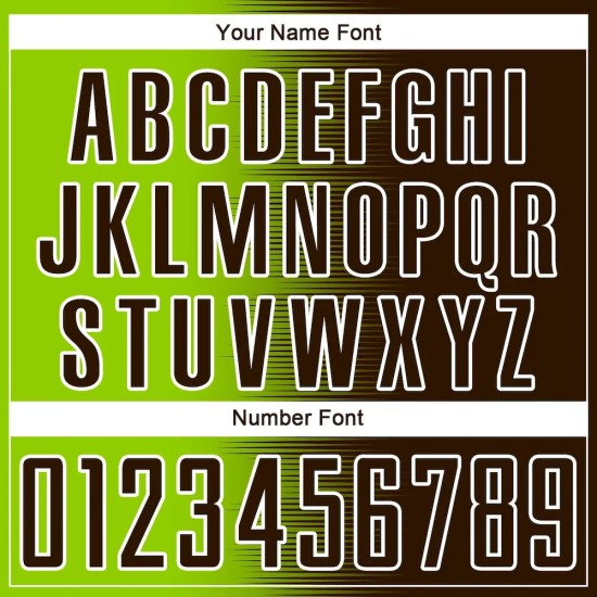 Custom Brown Neon Green-White Gradient Line Sublimation Soccer Uniform Jersey Custom Brown Neon Green-White Gradient Line Sublimation Soccer Uniform Jersey