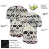Custom City Cream Black 3D Skull Fashion Performance T-Shirt Custom City Cream Black 3D Skull Fashion Performance T-Shirt