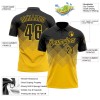 Custom Black Yellow 3D Pattern Design Gradient Square Shape Performance Polo Shirt Custom Black Yellow 3D Pattern Design Gradient Square Shape Performance Polo Shirt