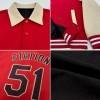 Custom Black Red Bomber Full-Snap Varsity Letterman Lapel Collar Byron Jacket Custom Black Red Bomber Full-Snap Varsity Letterman Lapel Collar Byron Jacket