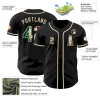 Custom Black Vintage Mexican Flag-Cream Authentic Baseball Jersey Custom Black Vintage Mexican Flag-Cream Authentic Baseball Jersey