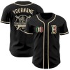 Custom Black Vintage Mexican Flag-Cream Authentic Baseball Jersey Custom Black Vintage Mexican Flag-Cream Authentic Baseball Jersey