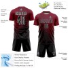 Custom Crimson Black-White Abstract Fragment Art Sublimation Soccer Uniform Jersey Custom Crimson Black-White Abstract Fragment Art Sublimation Soccer Uniform Jersey