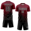 Custom Crimson Black-White Abstract Fragment Art Sublimation Soccer Uniform Jersey Custom Crimson Black-White Abstract Fragment Art Sublimation Soccer Uniform Jersey