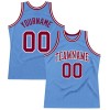 Custom Light Blue Maroon-White Authentic Throwback Basketball Jersey Custom Light Blue Maroon-White Authentic Throwback Basketball Jersey
