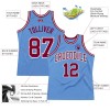 Custom Light Blue Maroon-White Authentic Throwback Basketball Jersey Custom Light Blue Maroon-White Authentic Throwback Basketball Jersey