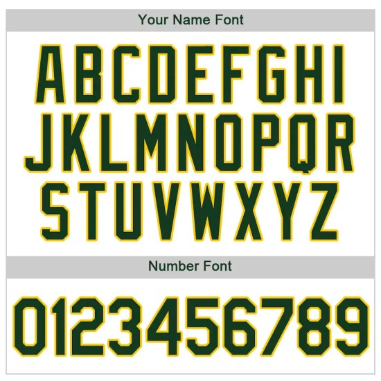 Custom White Green-Gold Authentic Baseball Jersey Custom White Green-Gold Authentic Baseball Jersey
