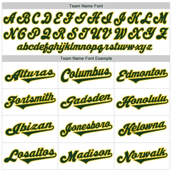 Custom White Green-Gold Authentic Baseball Jersey Custom White Green-Gold Authentic Baseball Jersey