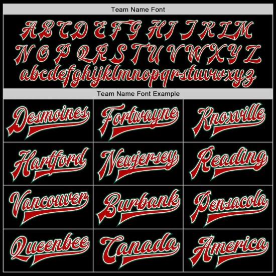 Custom Black Kelly Green-Red Bomber Full-Snap Varsity Letterman Jacket Custom Black Kelly Green-Red Bomber Full-Snap Varsity Letterman Jacket