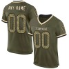 Custom Olive Camo Black-Cream Mesh Authentic Throwback Salute To Service Football Jersey Custom Olive Camo Black-Cream Mesh Authentic Throwback Salute To Service Football Jersey