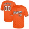 Custom Orange White-Black Mesh Authentic Throwback Baseball Jersey Custom Orange White-Black Mesh Authentic Throwback Baseball Jersey