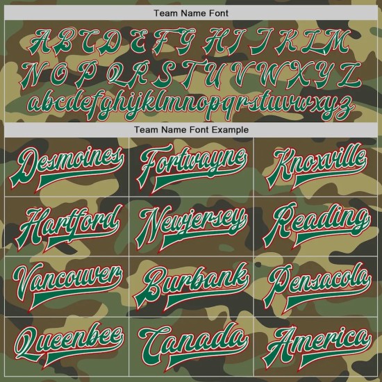 Custom Camo Red-Kelly Green Bomber Full-Snap Varsity Letterman Salute To Service Jacket Custom Camo Red-Kelly Green Bomber Full-Snap Varsity Letterman Salute To Service Jacket