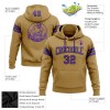 Custom Stitched Old Gold Purple-Black Football Pullover Sweatshirt Hoodie Custom Stitched Old Gold Purple-Black Football Pullover Sweatshirt Hoodie