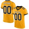 Custom Gold Black-White Mesh Authentic Football Jersey Custom Gold Black-White Mesh Authentic Football Jersey