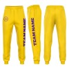 Custom Gold Purple Fleece Jogger Sweatpants Custom Gold Purple Fleece Jogger Sweatpants
