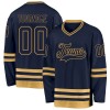 Custom Navy Old Gold Hockey Jersey Custom Navy Old Gold Hockey Jersey