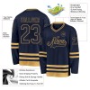 Custom Navy Old Gold Hockey Jersey Custom Navy Old Gold Hockey Jersey
