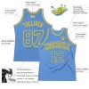 Custom Light Blue Light Blue-Gold Authentic Throwback Basketball Jersey Custom Light Blue Light Blue-Gold Authentic Throwback Basketball Jersey