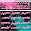 Custom Black Pink-Teal 3D Pattern Design Abstract Brush Stroke Authentic Baseball Jersey Custom Black Pink-Teal 3D Pattern Design Abstract Brush Stroke Authentic Baseball Jersey