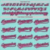 Custom Ice Blue Pink-Black Authentic Baseball Jersey Custom Ice Blue Pink-Black Authentic Baseball Jersey