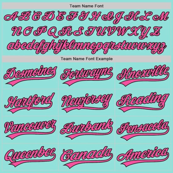 Custom Ice Blue Pink-Black Authentic Baseball Jersey Custom Ice Blue Pink-Black Authentic Baseball Jersey