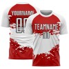 Custom Red White-Black Splash Sublimation Soccer Uniform Jersey Custom Red White-Black Splash Sublimation Soccer Uniform Jersey