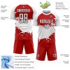 Custom Red White-Black Splash Sublimation Soccer Uniform Jersey Custom Red White-Black Splash Sublimation Soccer Uniform Jersey