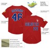 Custom Red Royal-White Mesh Authentic Throwback Baseball Jersey Custom Red Royal-White Mesh Authentic Throwback Baseball Jersey