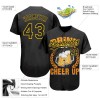 Custom Black Yellow 3D Pattern Design International Beer Day Authentic Baseball Jersey Custom Black Yellow 3D Pattern Design International Beer Day Authentic Baseball Jersey