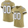 Custom Vegas Gold White-Black Mesh Authentic Football Jersey Custom Vegas Gold White-Black Mesh Authentic Football Jersey