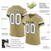 Custom Vegas Gold White-Black Mesh Authentic Football Jersey Custom Vegas Gold White-Black Mesh Authentic Football Jersey