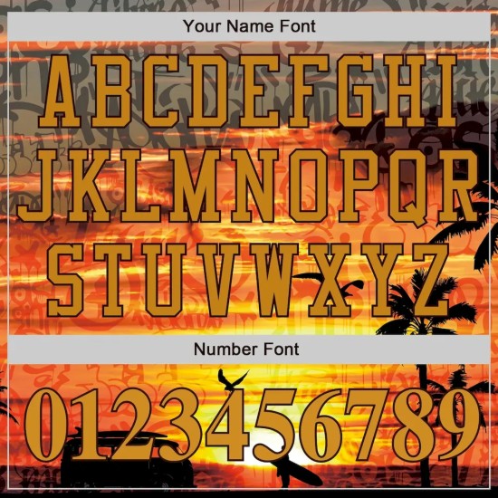 Custom Graffiti Pattern Gold-Brown 3D Beach Authentic Baseball Jersey Custom Graffiti Pattern Gold-Brown 3D Beach Authentic Baseball Jersey