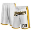 Custom White Navy-Gold Authentic Basketball Shorts Custom White Navy-Gold Authentic Basketball Shorts