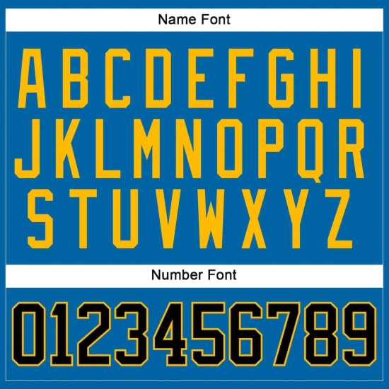 Custom Blue Black-Gold Hockey Jersey Custom Blue Black-Gold Hockey Jersey