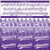 Custom White Purple 3D Pattern Lines Two-Button Unisex Softball Jersey Custom White Purple 3D Pattern Lines Two-Button Unisex Softball Jersey
