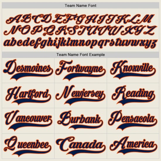 Custom Cream Navy-Orange Hockey Jersey Custom Cream Navy-Orange Hockey Jersey