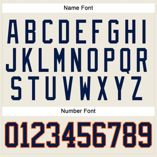 Custom Cream Navy-Orange Hockey Jersey Custom Cream Navy-Orange Hockey Jersey