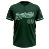 Custom Green Kelly Green-White Two-Button Unisex Softball Jersey Custom Green Kelly Green-White Two-Button Unisex Softball Jersey