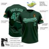 Custom Green Kelly Green-White Two-Button Unisex Softball Jersey Custom Green Kelly Green-White Two-Button Unisex Softball Jersey