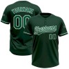 Custom Green Kelly Green-White Two-Button Unisex Softball Jersey Custom Green Kelly Green-White Two-Button Unisex Softball Jersey