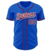 Custom Thunder Blue Crimson-White Authentic Baseball Jersey Custom Thunder Blue Crimson-White Authentic Baseball Jersey