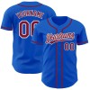 Custom Thunder Blue Crimson-White Authentic Baseball Jersey Custom Thunder Blue Crimson-White Authentic Baseball Jersey