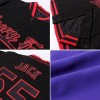 Custom Purple Vintage USA Flag Cream-Black Bomber Full-Snap Varsity Letterman Jacket Custom Purple Vintage USA Flag Cream-Black Bomber Full-Snap Varsity Letterman Jacket